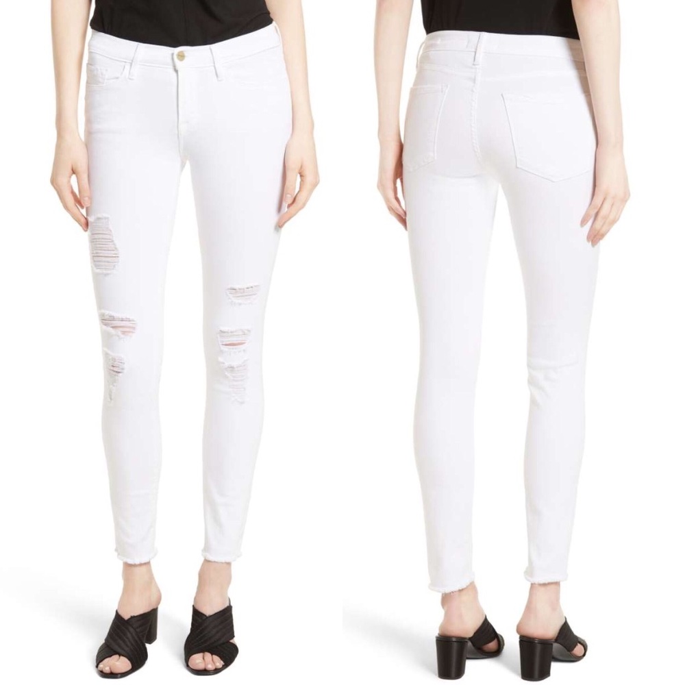 NWT Frame 'Le Skinny de Jeanne' Ripped Jeans Sz 30